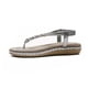 thumbnail image 1 of Zapatos de mujer, zapatillas de tacón bajo, sandalias informales cómodas resistentes al desgaste, chanclas bohemias con diamantes de imitación brillantes para la playa de verano Wmkox8yii  nm3102, 1 of 3