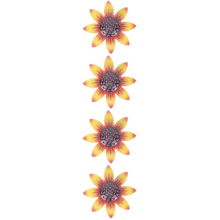 COSMOBETTY Iron Flower Sculpture Wall Art Orange Garden