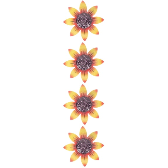 COSMOBETTY Iron Flower Sculpture Wall Art Orange Garden