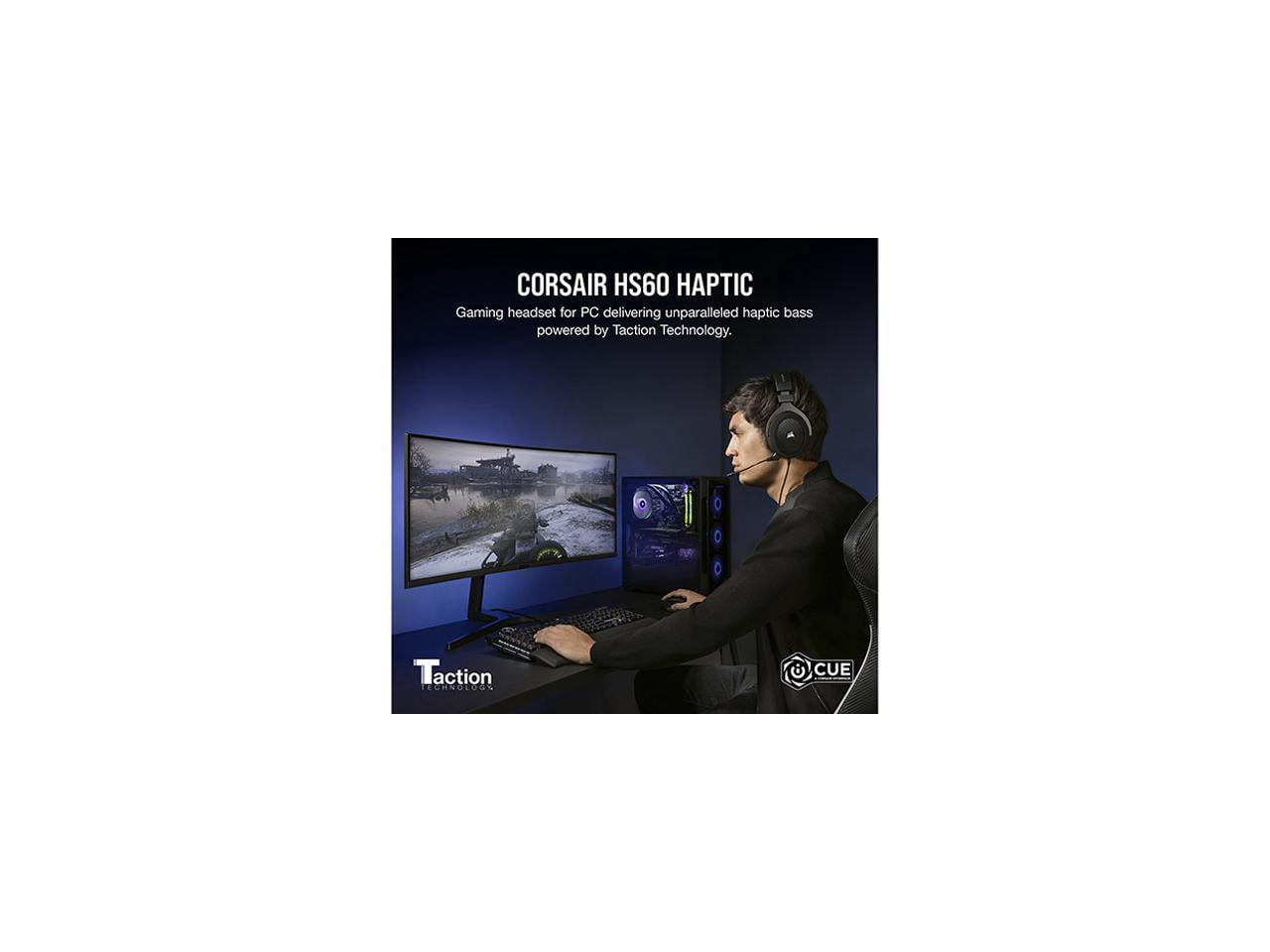 HS60 HAPTIC Stereo Gaming Headset with Haptic Bass — Carbon (CA 