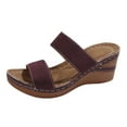 thumbnail image 3 of Mostsola Womens Wedge Sandals Summer Platform Heels Comfortable Slip on Shoes Open Toe Slippers, 3 of 9