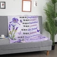 thumbnail image 4 of KAAYEE Anniversary Romantic Gift for Wife,Ultra-Soft Micro Fleece Sherpa Throw Blanket for Birthday Gifts from Husband,Valentines Day Gifts for Her,for Bedding Sofa and Travel,Purple, 4 of 8