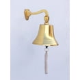 thumbnail image 3 of Hampton Nautical 3xglass-101 Brass Plated Hanging Ship's Bell 9" Nautical Home Decoration, 9 inch, 3 of 5