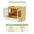 thumbnail image 2 of NARTRU Large Cat Litter Box Enclosure Furniture with Drawer and Runway Litter Filter for Litter Boxes,Oak, 2 of 7