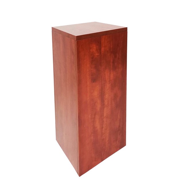 FixtureDisplays® 15x15x36" Cube Pedestal Table Display Glorifier Riser Stand Centerpiece Flower Sculputure Merchandise Lamp Book Stand Easy assembly required 15929-APPLEWOOD