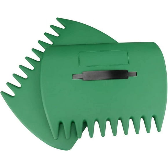 Zshan 1 Pair Manual Leaf Shovels for Picking up Garden Leaves, Trash and Grass Clippings, Green