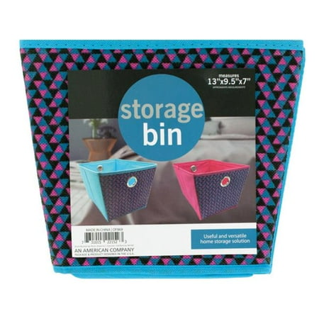 Handle 12 Piece - Bulk Buys OF869-12 Cloth Storage Bin with Handles - 12 Piece