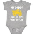 thumbnail image 3 of Inktastic Construction My Daddy Still Plays with Trucks Boys or Girls Baby Bodysuit, 3 of 5