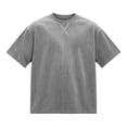 thumbnail image 3 of Men's Corduroy Crewneck T Shirt, Short Sleeve Loose Fit Tee, Casual Summer Athletic Top, 3 of 3