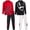 Red/Black, variant on RBX Boys' Jogger Set - 4-Piece Thermal Sports Hoodie and Tricot Joggers (Size: 4-12)
