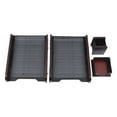 thumbnail image 7 of Retractable Office Desk Orgarnizer Set, 2 Tier Metal Mesh Document File Pens Storage Orgarnization Drawers with Note Box and Pen Holder Office Supplies Black, 7 of 7