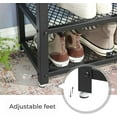 thumbnail image 7 of VASAGLE 28.7" Shoe Rack Bench 3-Tier Shoe Shelf Storage Bench with Metal Mesh Shelves and Seat Shoe Rack Greige and Black, 7 of 7