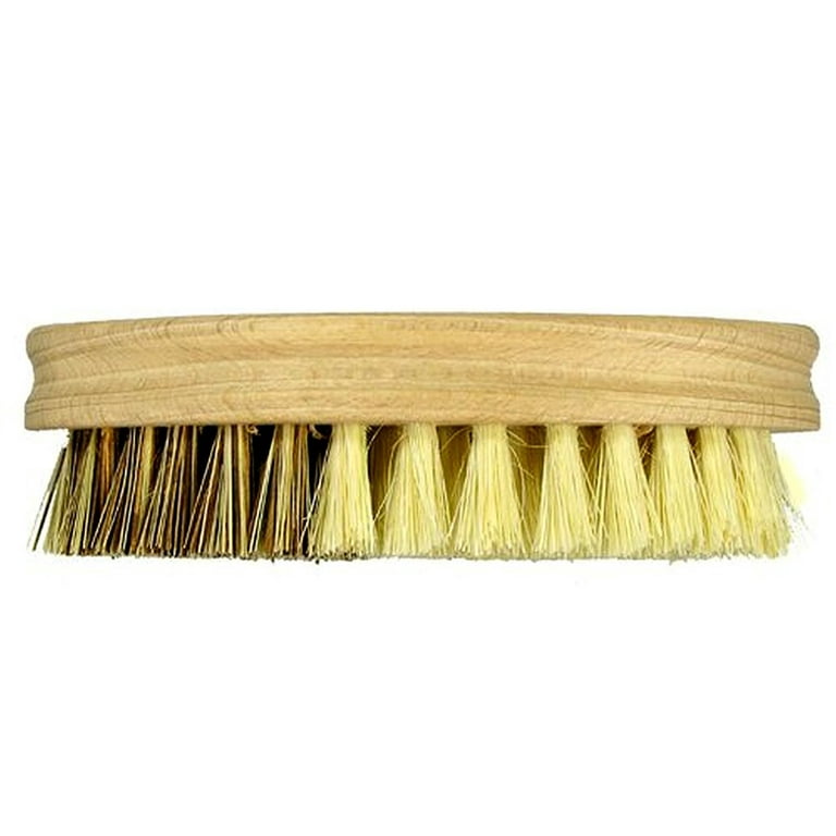 Redecker Hard and Soft Side Vegetable Brush, Durable Beechwood Handle, 2  Different Bristle Strengths for Cleaning Delicate or Tough-Skinned