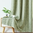 thumbnail image 2 of Curtainking Blackout Curtains for Living Room Bedroom 84 inch Sage Window Curtains Geometric Pattern Darkening Thermal Grommet Curtains set of 2, 2 of 8