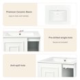 thumbnail image 3 of 24Inch Bathroom Vanity Sink, Modern Undermount Bathroom Sink Cabinet with Ceramic Basin, Freestanding Bathroom Sink Cabinet with Semi-open Storage(Faucet Not Included), 3 of 8