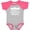 Heather and Hot Pink, variant on Inktastic Kansas City Missouri Loves Me Skyline Boys or Girls Baby Bodysuit