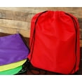 thumbnail image 2 of Threadart Drawstring Backpacks - Pack of 10 - Neon Yellow | Sports Cinch Sack String Backpack | For School, Gym, Storage & Travel | Large 15" x 18.5" Size, 2 of 2