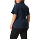 thumbnail image 3 of Blazers de mujer de tallas grandes Agnes Orinda, casuales, de manga corta, con solapa, chaqueta de traje para el trabajo, 2X, azul marino, 3 of 6