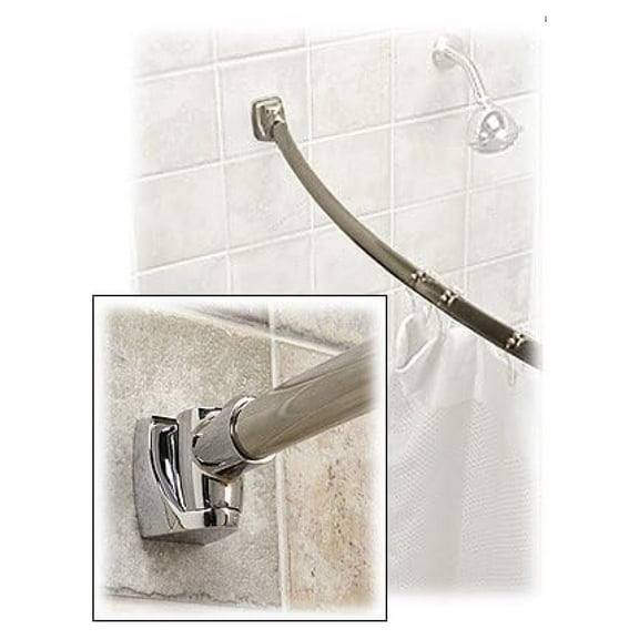 5 ft. Curved Shower Rod - Polished Stainless Steel