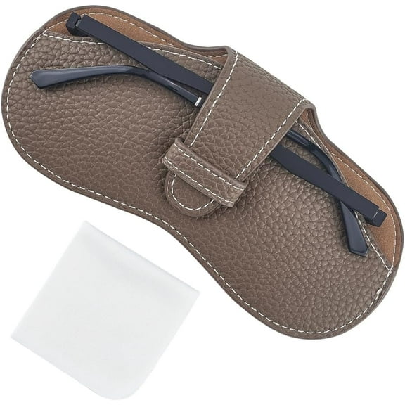 Leather Glasses Case Slim Sunglasses Pouch Lightweight Travel Portable Squeeze Top Soft Eyeglasses Cover Holder