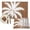 Brown, variant on Tropical Plants Placemats Set of 2, Summer Coastal Palm Tree Leaves Farm Brown Washable Wipeable Table Mats for Dining Tables, Indoor Outdoor Kitchen Place Mats for Holiday Party Table Decor
