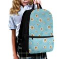 thumbnail image 3 of Uourmeti Daisy Pattern Durable Backpack for Travel Daily Use, Smooth Zippers Adjustable Shoulder Straps School Backpack Fashion Student Bookbag, 3 of 6