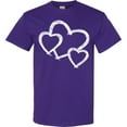 thumbnail image 3 of Inktastic Three White Hearts T-Shirt, 3 of 5