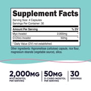 Nutricost Myo Inositol & D-Chiro Inositol Supplement for Women 2000mg, 120 Capsules, 30 Servings