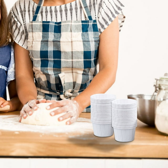 Baking cups Aqestyerly Large Flanged Cake Cups Multicolor Baking Desserts High Temperature Cake Cups