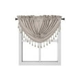 thumbnail image 3 of R64 Set of 2 Panels & 3 Matching Waterfall Valances Taupe Color 100% Privacy Blackout Window Curtain for Bedroom Home Décor, 3 of 4