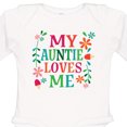 thumbnail image 4 of Inktastic My Auntie Loves Me Girls Girls Long Sleeve Baby Bodysuit, 4 of 5