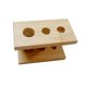 thumbnail image 4 of Soporte para cabezales de cepillo de dientes eléctrico, soporte de madera, soporte para mostrador, organizador de mostrador 3 agujeros, 4 of 9