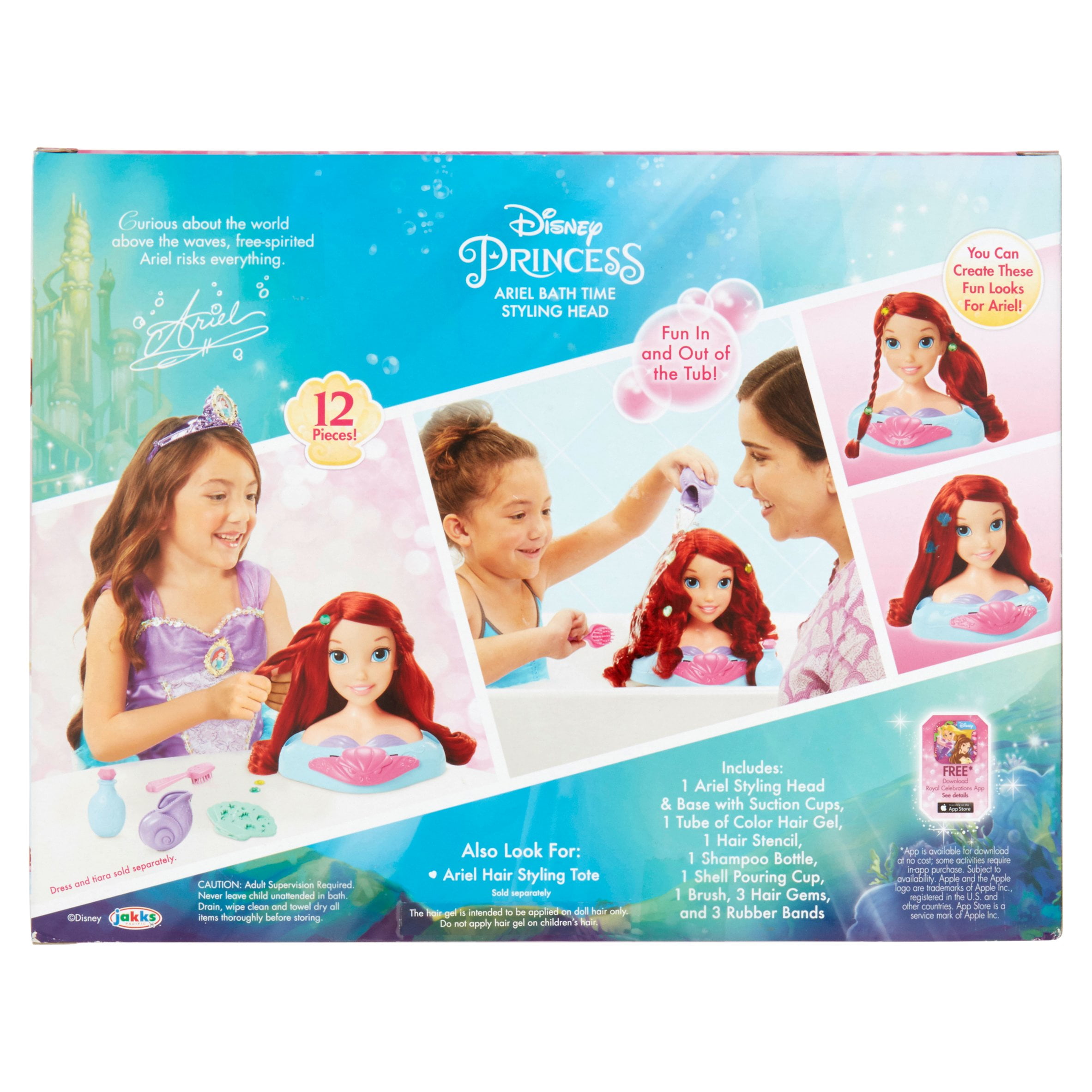 ariel bath time styling head