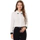 thumbnail image 1 of Camisa Casual De Negocios Allegra K De Oficina De Manga Larga Con Botones Y Cuello De Punto Para Mujer Blanco M, 1 of 5
