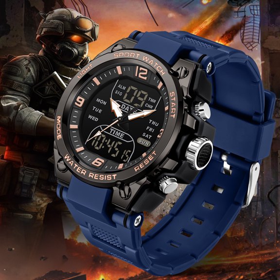 Men's Watch Waterproof Digital Sport Watch Military Digital Watches for men Alarm Back Light Classic Large face Watch