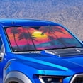 thumbnail image 2 of Yuyamidu Sunset Car Sun Shade Windshield Coconut Tree Front Windshield Sunshade for Car SUV Van Foldable Automotive Sun Visor Car Protector Accessories Keep Your Vehicle Cool, 2 of 7