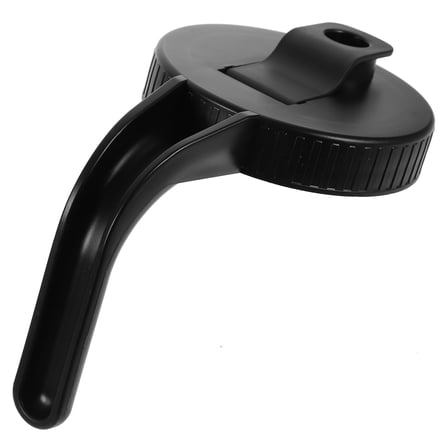 OATIPHO Black PP Mason Jar Spout Lid with Handle for Home Reusable Leak Proof Fits Regular Wide Mouth Jars 4.5 Inches