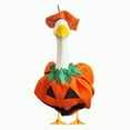 thumbnail image 4 of Coollooc Lawn Porch Goose Cloths, Halloween Pumpkin Costume, Fall Goose Outfit Candy, Plastic Goose Clothing Autumn Goose Outfit for Goose Outdoor Patio Yard Lawn Art Decoration(Orange), 4 of 9