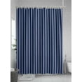 thumbnail image 5 of Shower Curtains for Bathroom-36"x78", Nautical Navy Blue and White Stripe Waterproof Bath Curtain Grommet Shower Curtain Set with Hooks, Modern Minimalist Art Washable Bath Accessories, 5 of 6