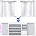 Window Air Conditioner Side Panels with Frame, Room AC Accordion Filler