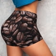 thumbnail image 4 of Fotbe Coffee Bean Shorts Sin Costuras – Shorts Deportivos de Cintura Alta para Mujer, Elásticos para Gimnasio, Yoga, Running o Ciclismo-Medium, 4 of 8