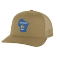 thumbnail image 2 of Wisconsin Trucker Hat - Embroidered State Flag Design - Badger State Wisconsin Cap Snapback (Black), 2 of 9