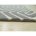 thumbnail image 4 of Hand-tufted Wool Gray Contemporary Geometric Marla Rug, 4 of 4