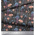 thumbnail image 3 of Soimoi Georgette Viscose Fabric Floral & Check Print Fabric by Yard 42 Inch Wide, 3 of 5