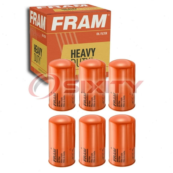 6 pc FRAM PH42A Heavy Duty Engine Oil Filters for 97214983 D376 LF16102 LF524 PF2232 PS-1010 Oil Change Lubricant Filters