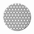 thumbnail image 1 of Geometric Mouse Pad for Computers, Illustration of Nature Tone Motifs Connected Oriental Rounds Repeated, Round Non-Slip Thick Rubber Modern Mousepad, 8" Round, Green Quartz and White, by Ambesonne, 1 of 2