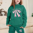 thumbnail image 2 of Girls Outfit Sets Toddler Boy Girl Long Sleeve Cute Print Warm Hoodie Sweatpant Kids Outfits Sweat Suit,2-13Y, 2 of 4