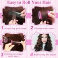 thumbnail image 3 of Rizadores De Pelo ANGGREK Rulos de Pelo Rosados Reutilizables, 3 of 8