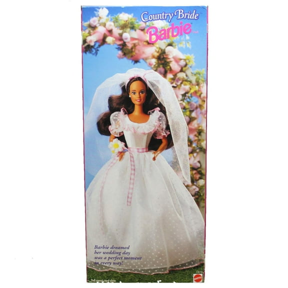 Country Bride Barbie Brunette Walmart Special Edition 1994 Mattel 13616