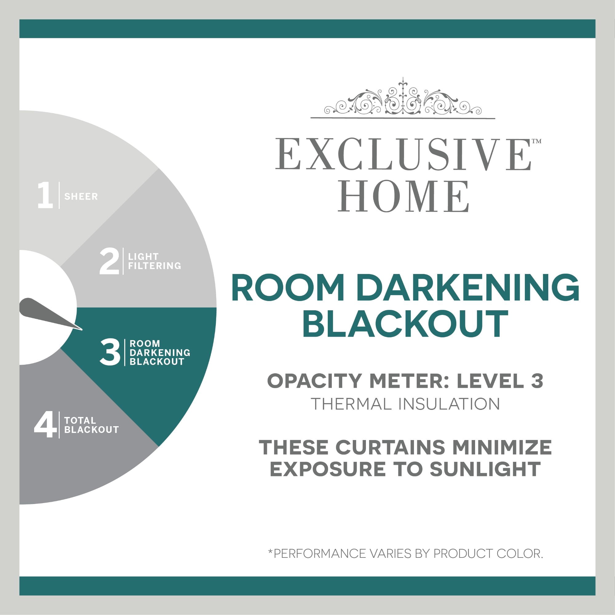 Exclusive Home Ironwork Sateen Woven Room Darkening Blackout Pinch Pleat Curtain Panel Pair, 84" Length, Black Pearl
